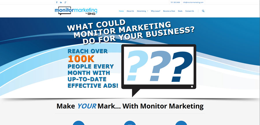 Monitor Marketing Home - BNG Design - West Fargo, ND Monitor Marketing Home - BNG Design - West Fargo, ND