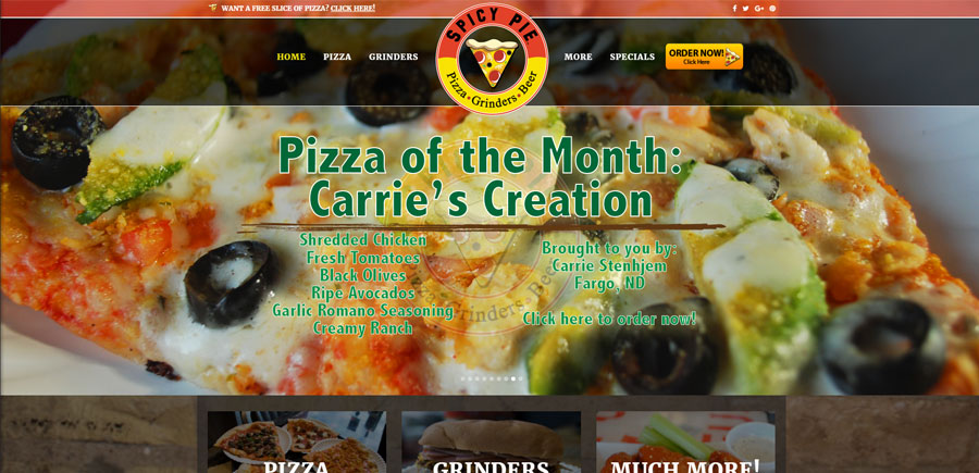 Spicy Pie Pizza - home page - BNG Design - West Fargo, ND Spicy Pie Pizza - home page - BNG Design - West Fargo, ND