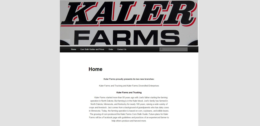 Kaler Farms before website redesign - Corn stalks - BNG Design - Fargo, ND Kaler Farms before website redesign - Corn stalks - BNG Design - Fargo, ND